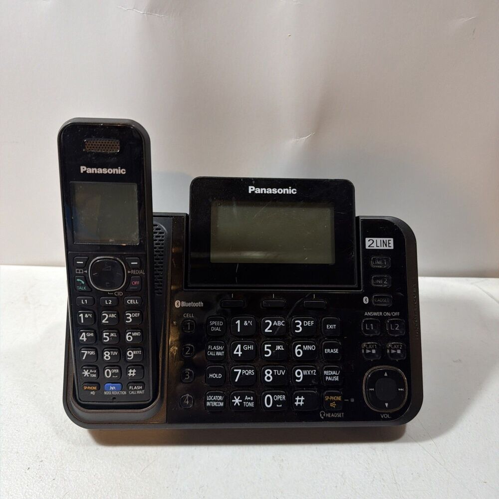 Panasonic KX-TG 2-Line Bluetooth Cordless Phone Base Unit & Handset (No Cord)